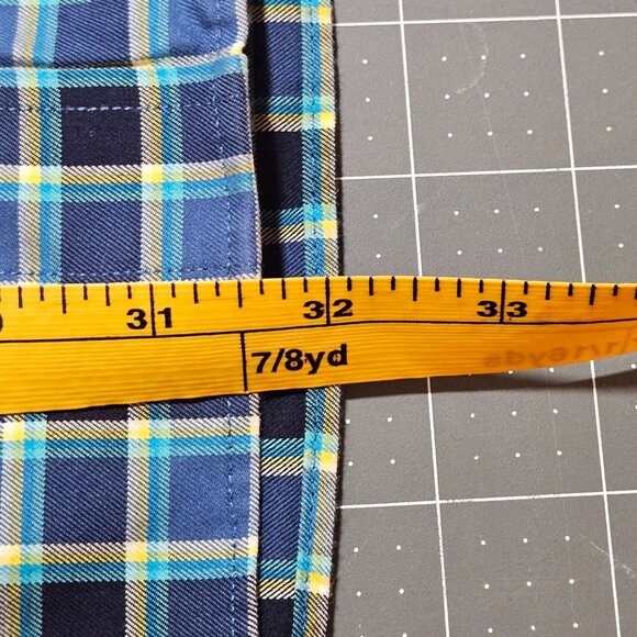 Mens Duluth Trading Co. Blue Plaid Long Sleeve Button-Down Shirt Cotton Blend Cl - Picture 14 of 16